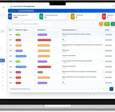 Glorek One Document Management Screen UI