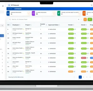 Glorek One Service Provider Requests Screen UI