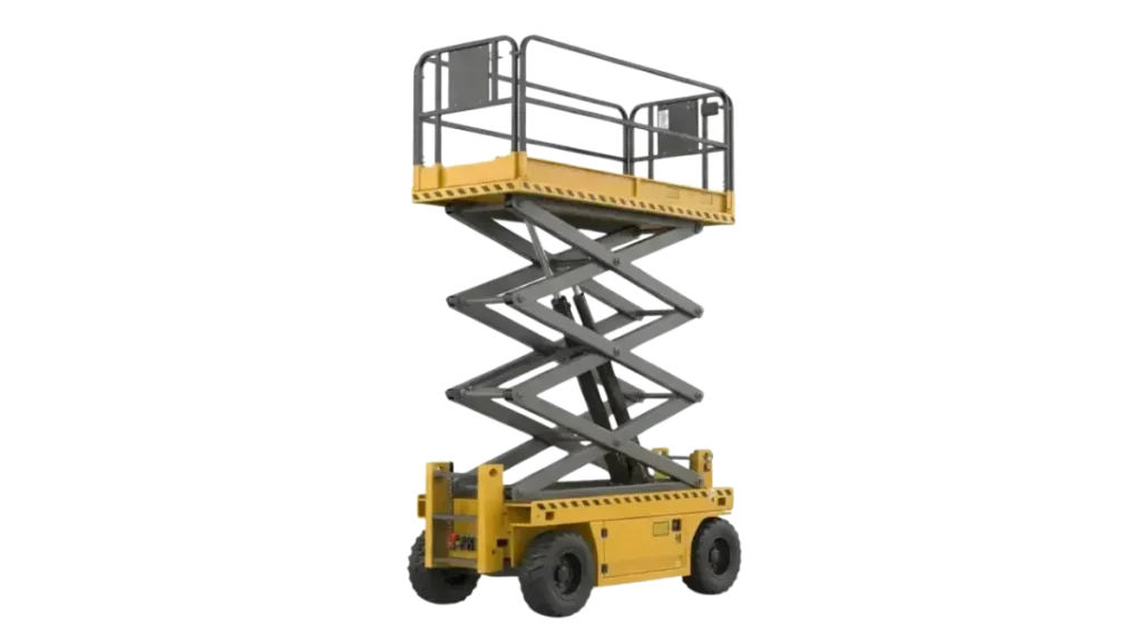Glorek Electric Scissor Lift rental in UAE and Saudi Arabia. Zero-emission indoor lifting solution for warehouses in Dubai and Riyadh