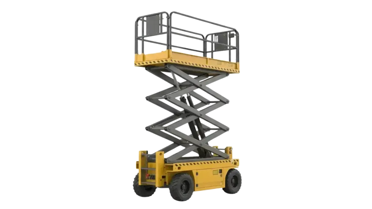 Glorek Electric Scissor Lift rental in UAE and Saudi Arabia. Zero-emission indoor lifting solution for warehouses in Dubai and Riyadh