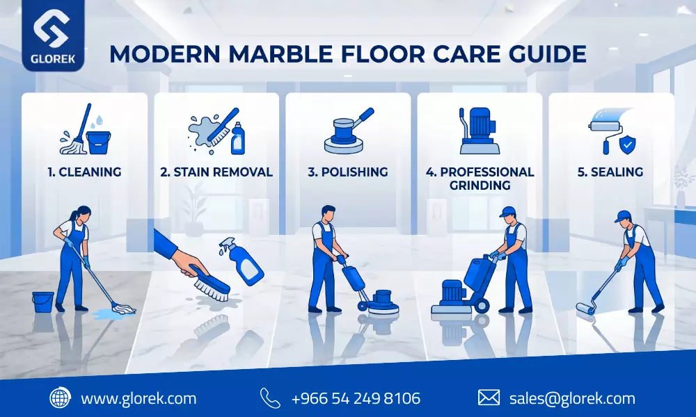 How to Bring Back the Mirror-Like Shine of Marble Floors